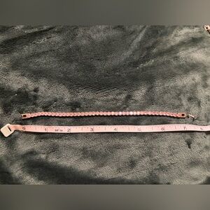 Pink and Silver Tennis Bracelet